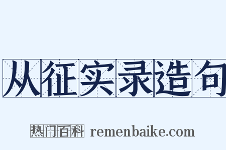 从征实录造句是什么意思的图片